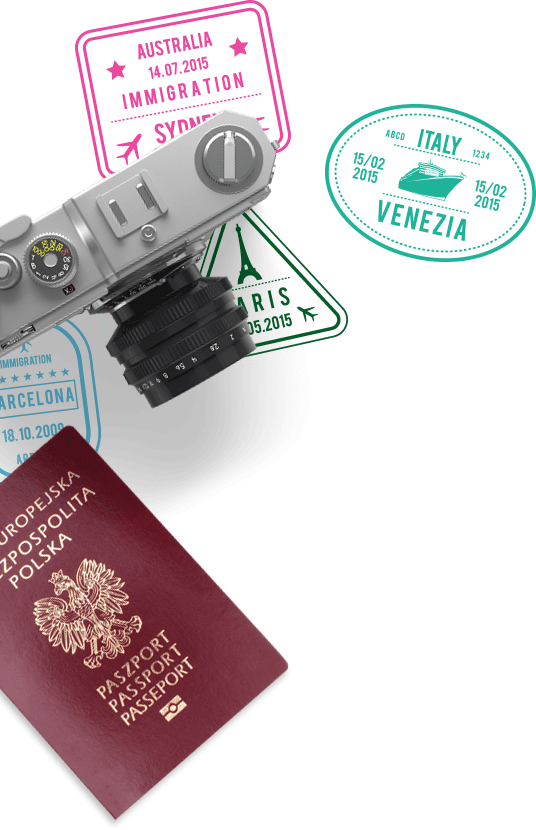 Camera and Polish passport